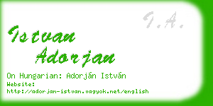 istvan adorjan business card